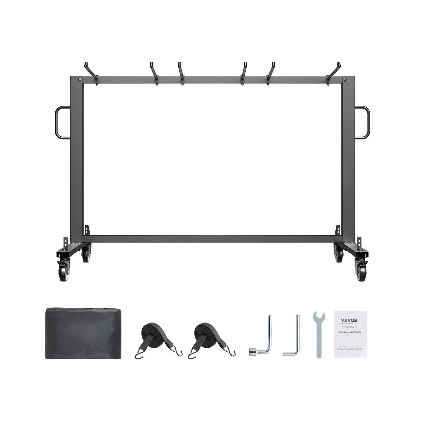 Klappbarer Stuhlwagen für 42 Stühle oder 12 Tische mit 400 Pfund und Rädern