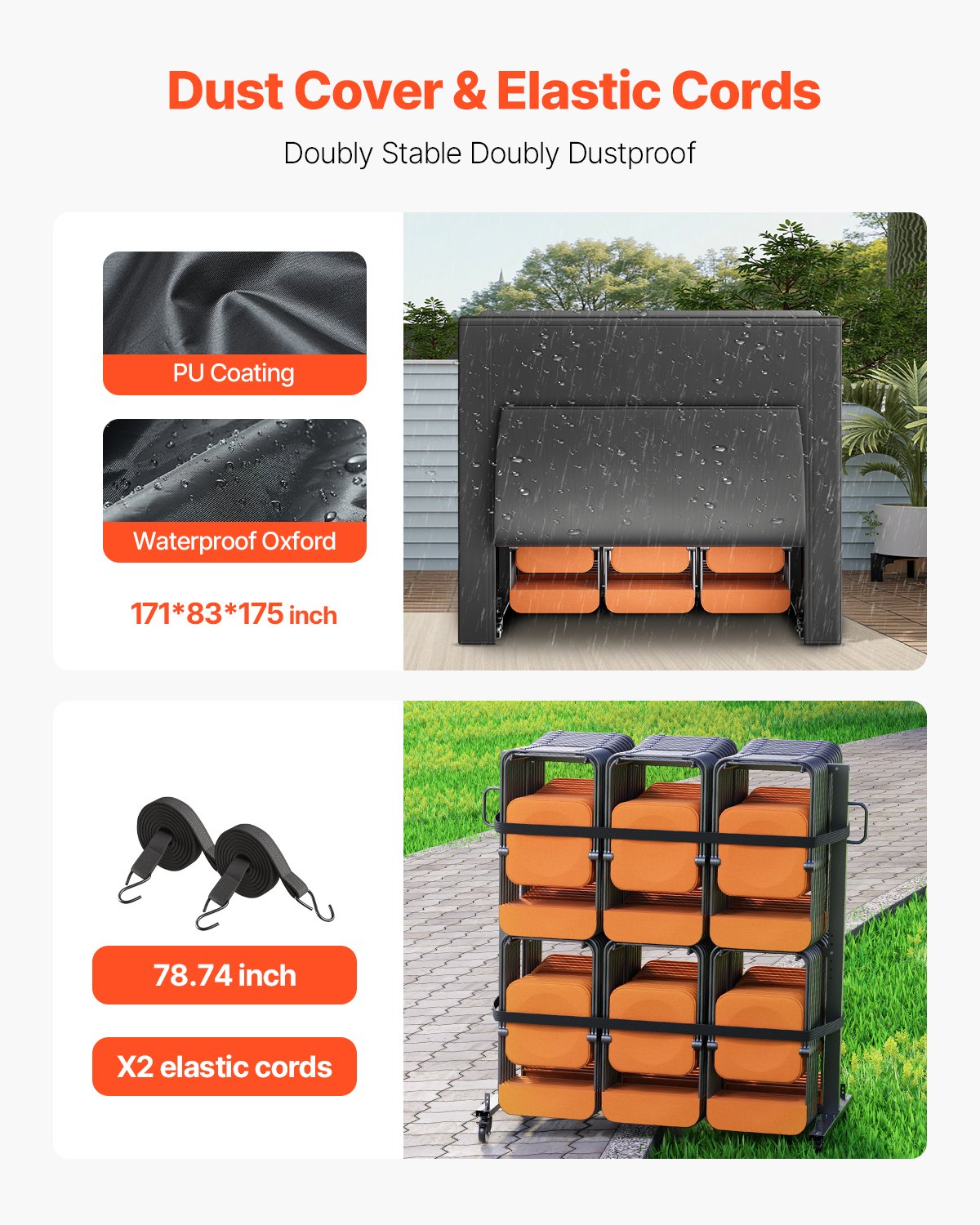 Folding Chair Rack Cart for 84 chairs/ 12 tables+42 chairs at 800 LBS