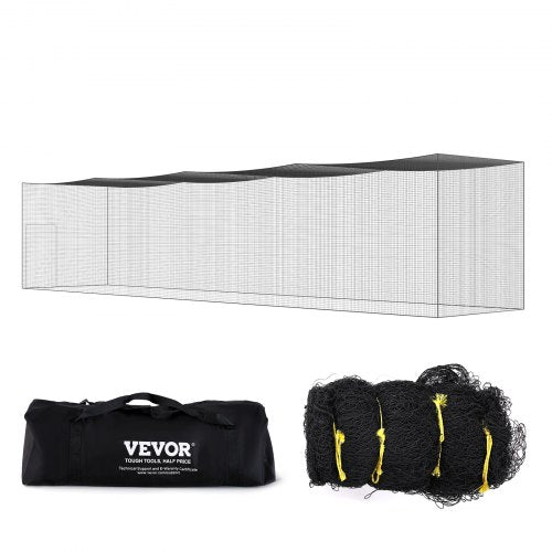 Baseball Batting Netting, Professional Softball Baseball Batting Hitting Training Net, Practice Portable Pitching Cage Net with Door & Carry Bag, Heavy Duty Enclosed PE Netting, 55FT (NET ONLY)