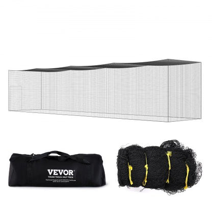 Baseball Batting Netting, Professional Softball Baseball Batting Hitting Training Net, Practice Portable Pitching Cage Net with Door & Carry Bag, Heavy Duty Enclosed PE Netting, 55FT (NET ONLY)