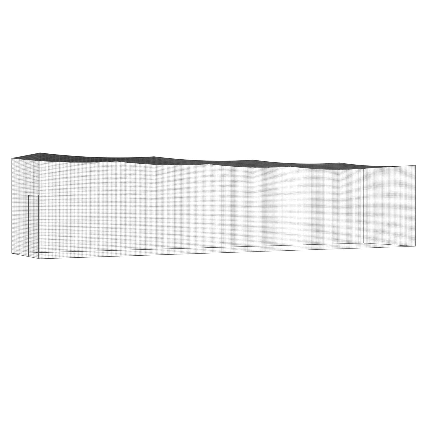 Baseball-Schlagnetz, professionelles Softball-Baseball-Schlagtrainingsnetz, tragbares Pitching-Cage-Trainingsnetz mit Tür und Tragetasche, robustes, geschlossenes PE-Netz, 55 Fuß (NUR NETZ)