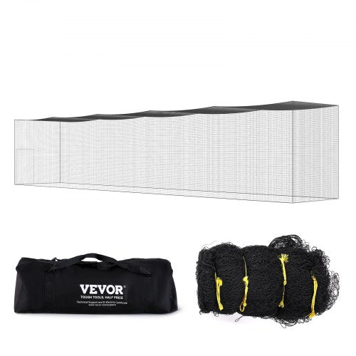 Baseball Batting Netting, Professional Softball Baseball Batting Hitting Training Net, Practice Portable Pitching Cage Net with Door & Carry Bag, Heavy Duty Enclosed PE Netting, 70FT (NET ONLY)