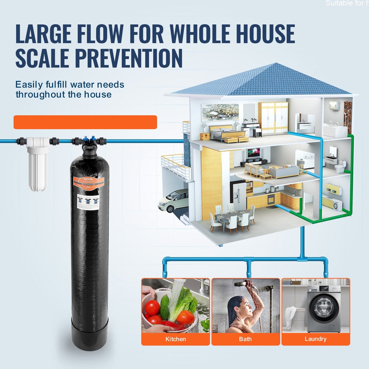 Whole House Salt-Free Descaling Agent Water Descaling System for 5-8 Person Family