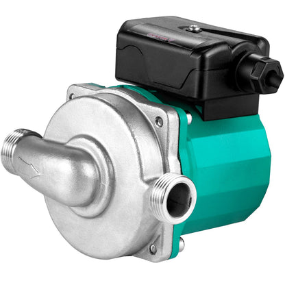 Hot Water Recirculating Pump, 93W, 110V Water Circulator Pump, Circulation Pump, 3/4″ G Thread to 1/2″ NPT Brass Adapter, Stainless Steel Head, 3 Speed Control for Electric Water Heater System