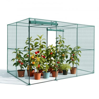 Crop Cage, 9.5 x 6.36 x 6.36 ft Plant Protection Tent with Zippered Door, Wind-Resistant Tall Crop Cage, Easy to Install, Outdoor Raised Bed Cover, Tomato Plant Netting for Garden Patio Lawn