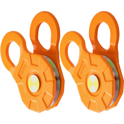 Snatch Block, 11T/25 000 LBS arbetsbelastningsgräns, kraftig vinschremskiva för 0,55"/14 mm syntetiskt rep eller mjuka schacklar, terrängåterställningstillbehör för traktor, lastbil, ATV och UTV, 2 paket