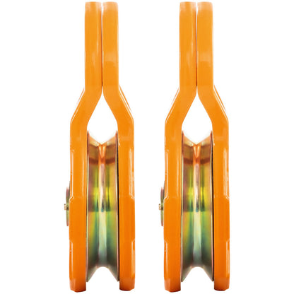 Snatch Block, 11T/25 000 LBS arbetsbelastningsgräns, kraftig vinschremskiva för 0,55"/14 mm syntetiskt rep eller mjuka schacklar, terrängåterställningstillbehör för traktor, lastbil, ATV och UTV, 2 paket