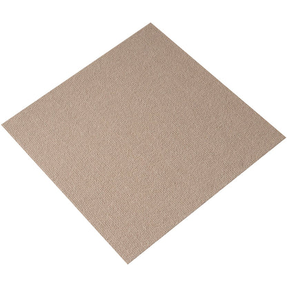 Teppichfliesen zum Abziehen und Aufkleben, 45,7 x 45,7 cm, quadratisch, selbstklebende Teppichbodenfliesen, weich gepolsterte Teppiche, einfache Installation zum Selbermachen für Schlafzimmer, Wohnzimmer, drinnen und draußen (10 Fliesen, hellbraun)