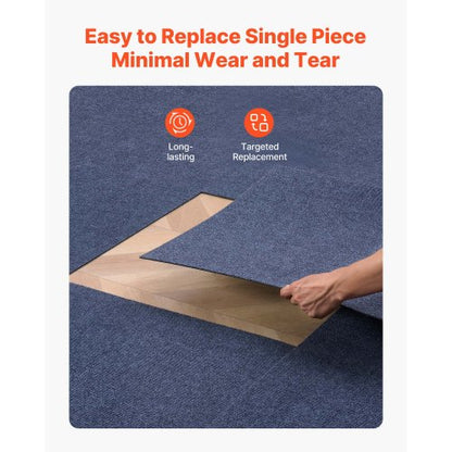 Teppichfliesen 610x610 mm 15er-Pack Selbstklebende Teppiche Grau | EU