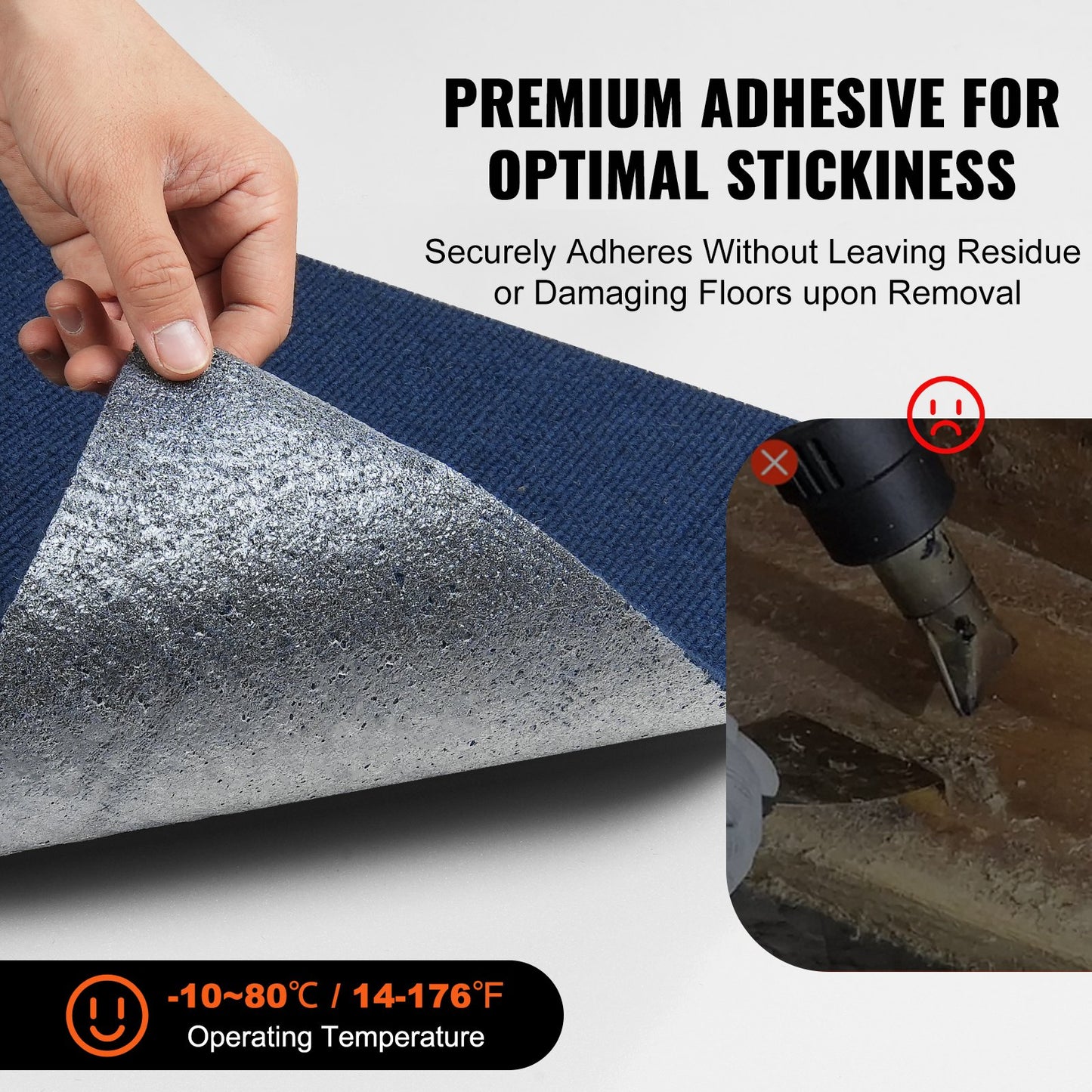 Carpet Tiles Peel and Stick, 24” x 24” Squares Self Adhesive Carpet Floor Tile, Soft Padded Carpet Tiles, Easy Install DIY for Bedroom Living Room Indoor Outdoor (15Tiles, Dark Blue)