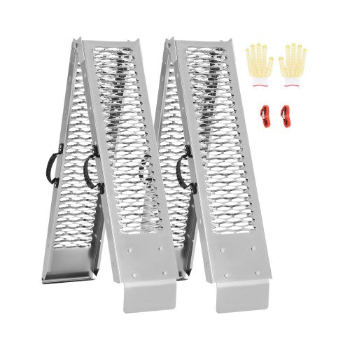 Aluminum Ramps, 1000 lbs, 2Pcs Heavy-duty Ramps with Wider Ramp Surface, Universal Stable Loading Ramp with Handles, Fit for ATV, UTV, Motorcycle, Electric Bicycle, etc.