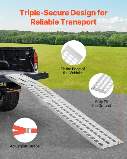 1000 lbs aluminum ramps 1pc Heavy duty loading ramps with handles