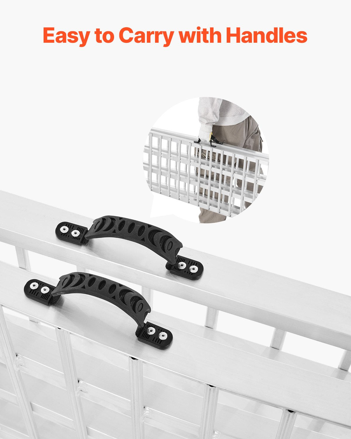 1000 lbs aluminum ramps 1pc Heavy duty loading ramps with handles