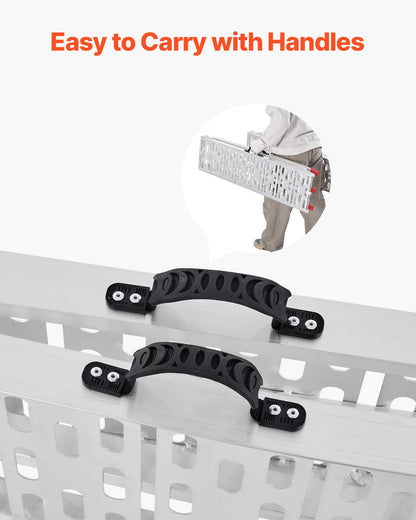 1500 lbs aluminum ramps 2pcs Heavy duty loading ramps with handles