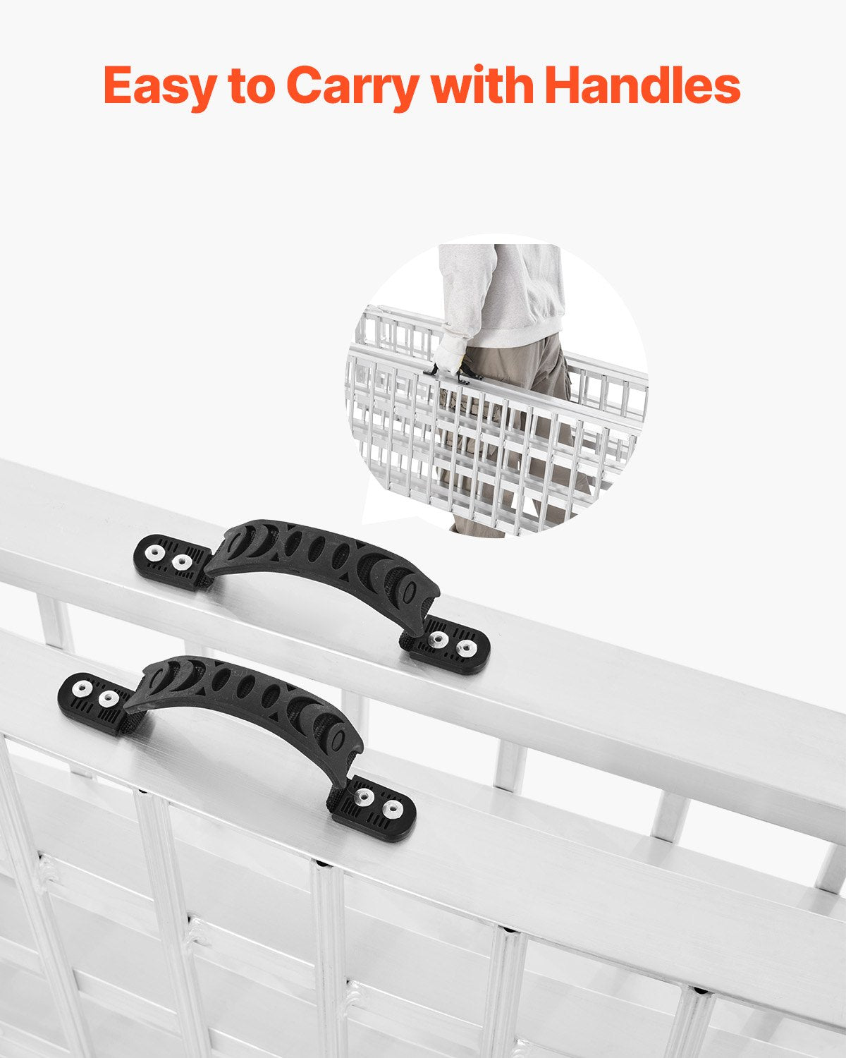 2000 lbs aluminum ramps 2pcs Heavy duty loading ramps with handles