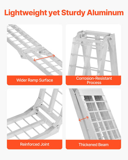 600 lbs aluminum ramps 1 pc Heavy duty loading ramps with handles