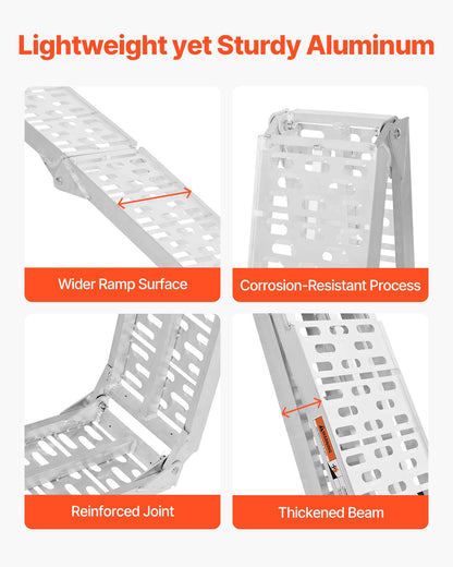 750 lbs aluminum ramps 1 pc Heavy duty loading ramps with handles