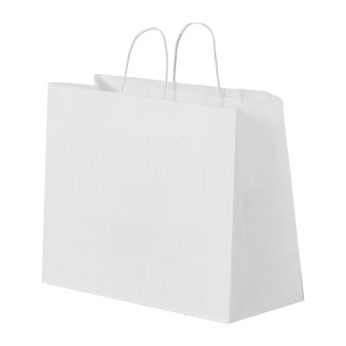 Kraftpapiertüten mit Henkeln 100 Stück 16x6x12 in Partytüte weiß | EU