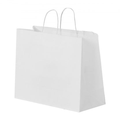 Kraftpapiertüten mit Henkeln 100 Stück 16x6x12 in Partytüte weiß | EU