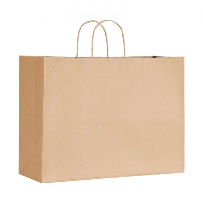 Kraft paper bags with handles 50 pcs 16x6x12 in party bag brown | EU