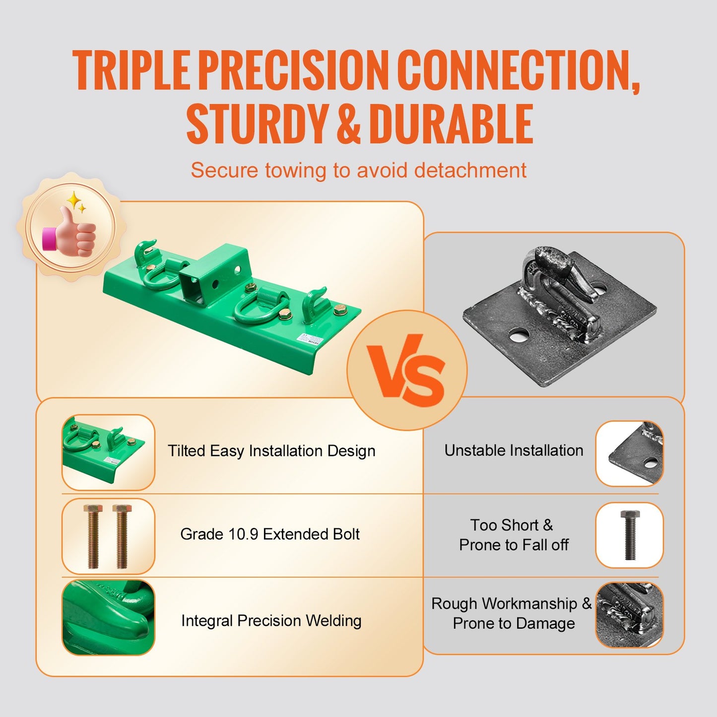 5/16" Tractor Bucket Hooks Grade 70 Steel Grab Hooks Heavy Duty 12,000 lbs