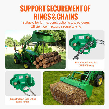 3/8 Zoll Traktor-Eimerhaken, Güteklasse 70, Stahl-Greifhaken, 12.000 lbs, für Wohnmobile und UTVs