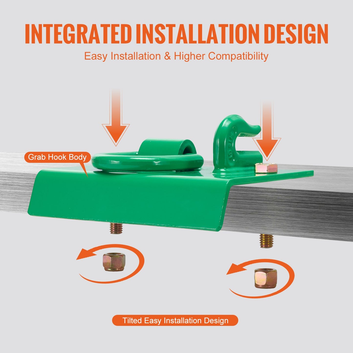 5/16 Zoll Traktor-Eimerhaken, Stahl-Greifhaken der Güteklasse 70, 12.000 lbs, für Wohnmobile und UTVs