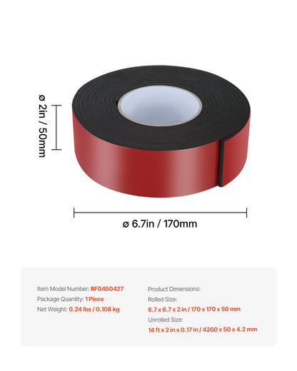 Pipe Insulation Wrap, 14 FT x 2-inch Pipe Insulation Foam Tape, Self-Adhesive Water Pipes Insulated Foam Wrap for Winter Freeze Protection, Heat & Cold Resistant for Outdoor Indoor Use