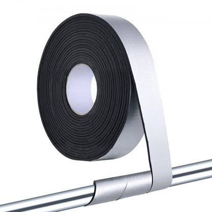 Pipe Insulation Wrap, 32.8 FT x 2-inch Pipe Insulation Tape with Aluminum Foil Layer, Self-Adhesive Foam and Foil Pipes Wrap for Freeze Protection, Heat & Cold Resistant for Outdoor Indoor Use