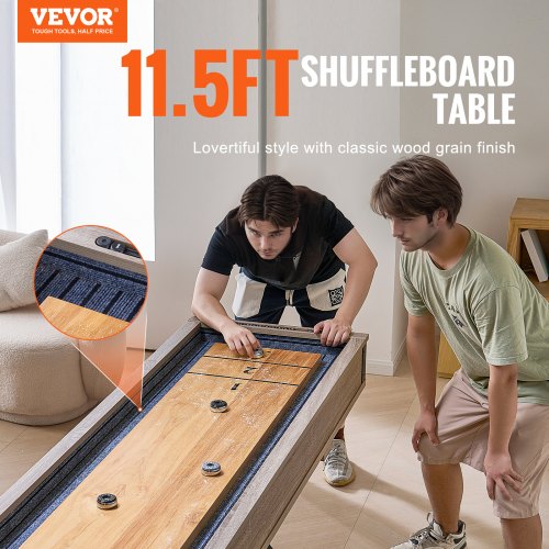 3,8 m Shuffleboard-Tisch 2-in-1 Shuffleboard- und Bowling-Kombi-Set