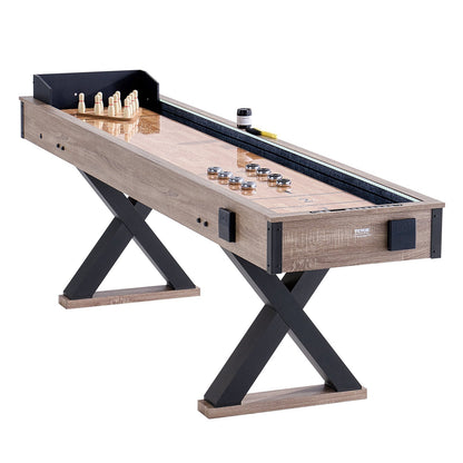 9 fot LED Shuffleboard Bord 2 i 1 Shuffleboard och Bowling Combo Game Set