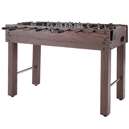 Foosball Table, 48 Inch Standard Size Foosball Table, Full Size Indoor Foosball Table for Home, Family and Game Room, Football with Foosball Table, Includes 2 Balls and 2 Cup Holders