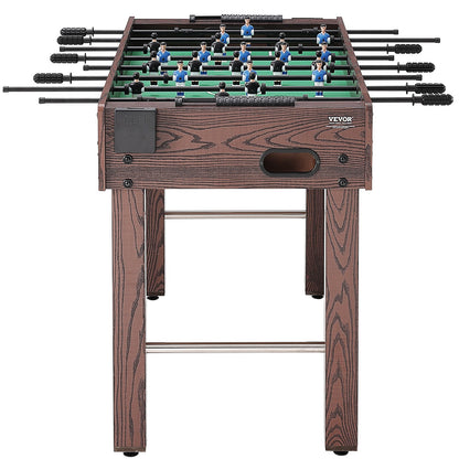 Foosball Table, 48 Inch Standard Size Foosball Table, Full Size Indoor Foosball Table for Home, Family and Game Room, Football with Foosball Table, Includes 2 Balls and 2 Cup Holders