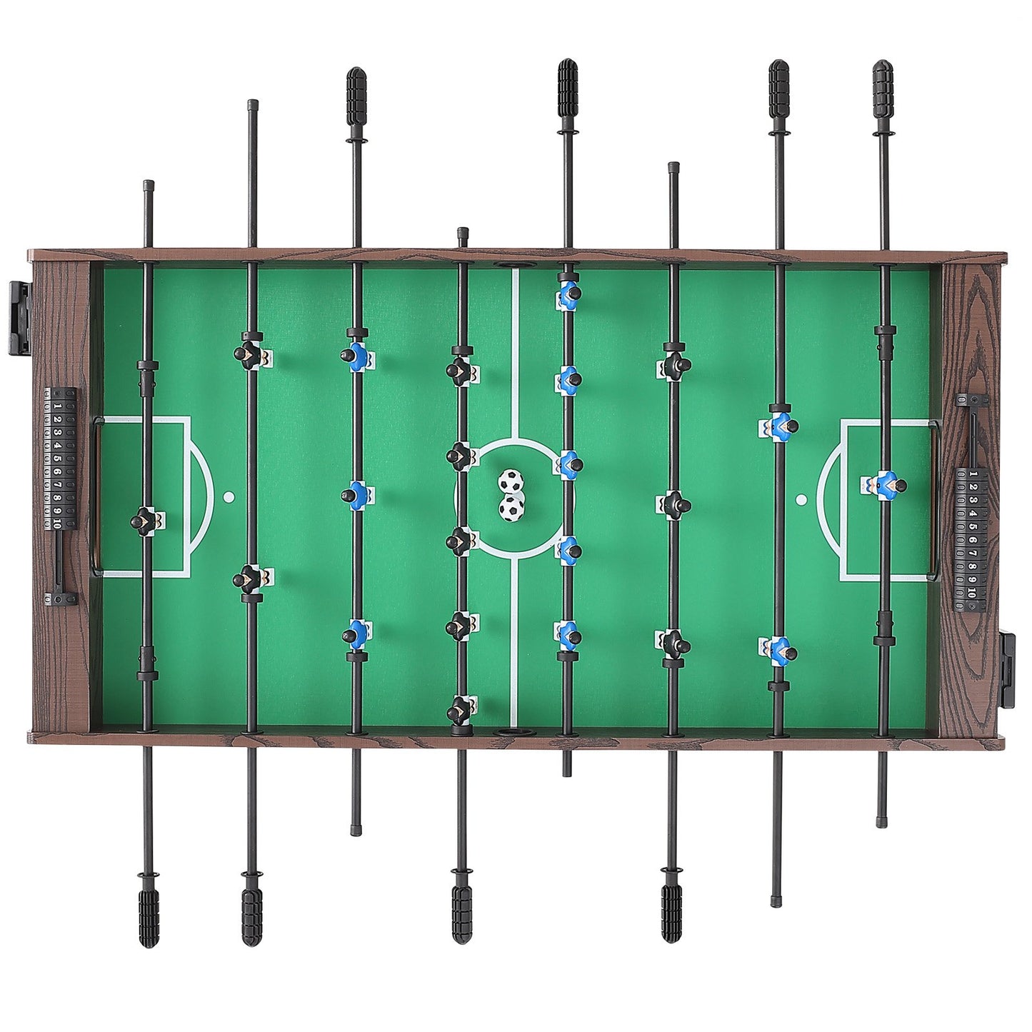 Foosball Table, 48 Inch Standard Size Foosball Table, Full Size Indoor Foosball Table for Home, Family and Game Room, Football with Foosball Table, Includes 2 Balls and 2 Cup Holders