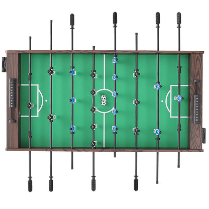 Foosball Table, 48 Inch Standard Size Foosball Table, Full Size Indoor Foosball Table for Home, Family and Game Room, Football with Foosball Table, Includes 2 Balls and 2 Cup Holders