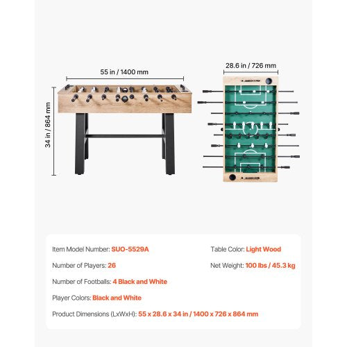 140 cm fotbollsbord i standardstorlek för hemmabruk |  EU
