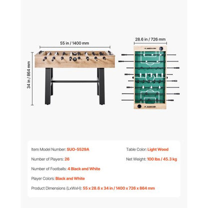 140 cm fotbollsbord i standardstorlek för hemmabruk |  EU