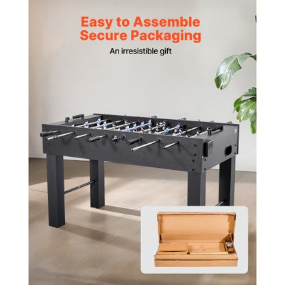 Fotbollsbord, 137 cm standardstorlek, inomhusfotbollsbord i full storlek för hemmet, familjen och spelrummet, hållbart fotbollsset, inkluderar 4 bollar, poänghållare och 2 mugghållare |  EU