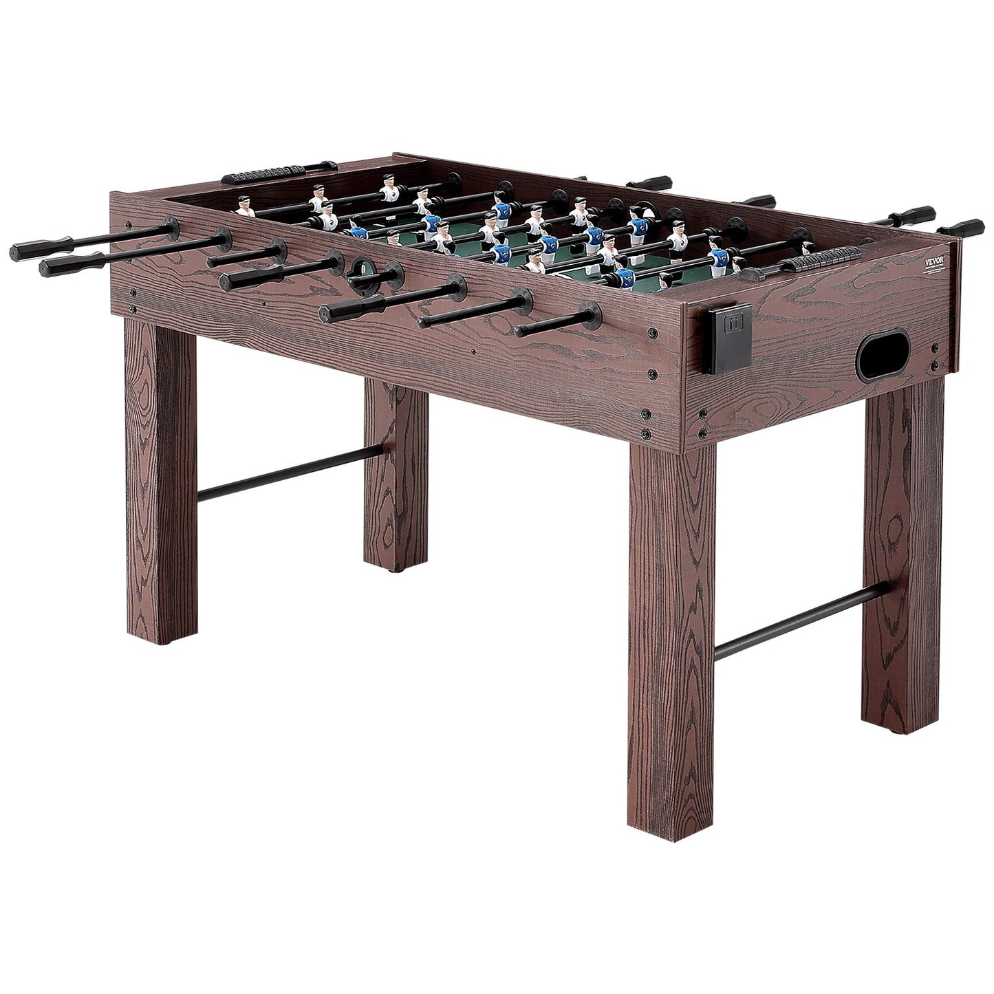 Foosball Table, 55 Inch Standard Size Foosball Table, Full Size Indoor Foosball Table for Home, Family and Game Room, Football with Foosball Table, Includes 4 Balls and 2 Cup Holders