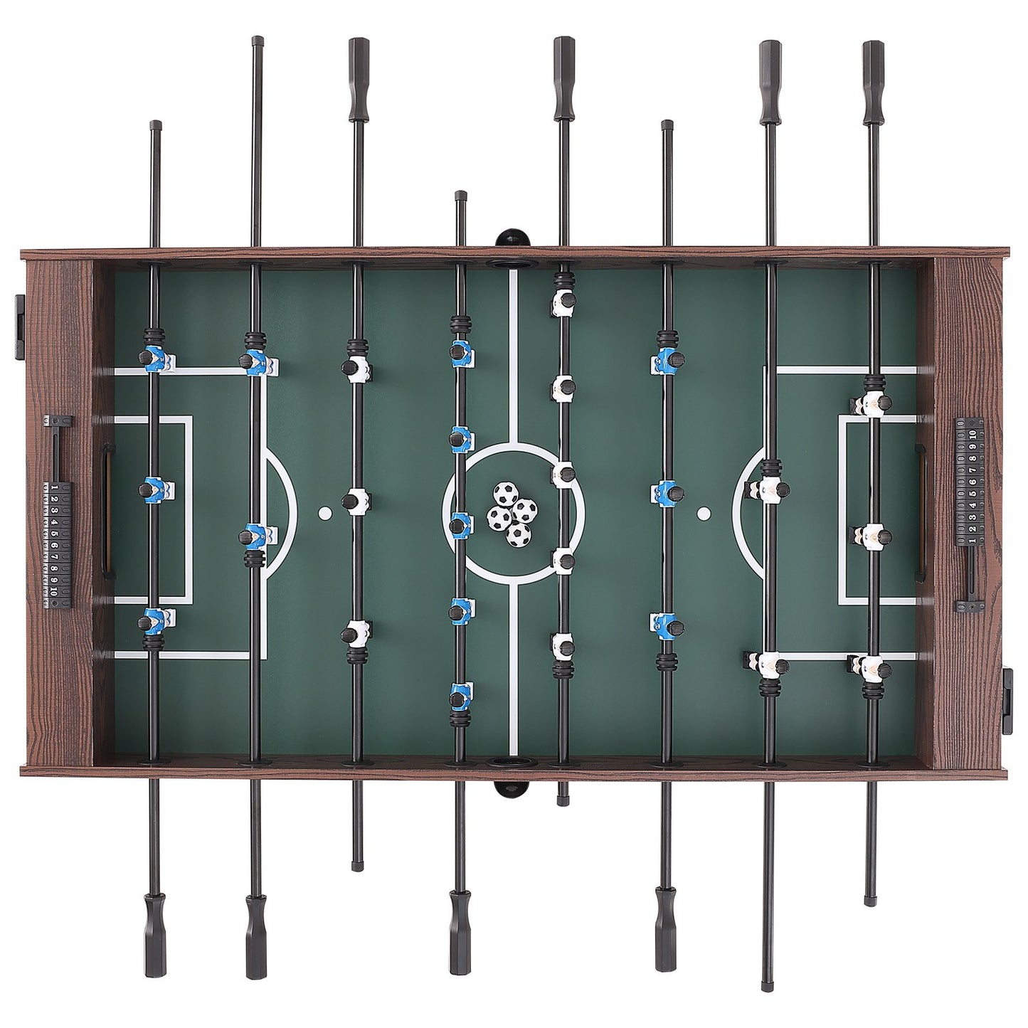 Foosball Table, 55 Inch Standard Size Foosball Table, Full Size Indoor Foosball Table for Home, Family and Game Room, Football with Foosball Table, Includes 4 Balls and 2 Cup Holders