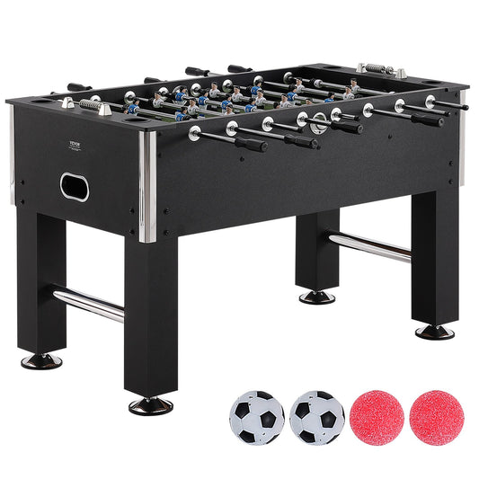 Foosball Table, 55 Inch Standard Size Foosball Table, Full Size Indoor Foosball Table for Home, Family and Game Room, Football with Foosball Table, Includes 4 Balls and 4 Cup Holders