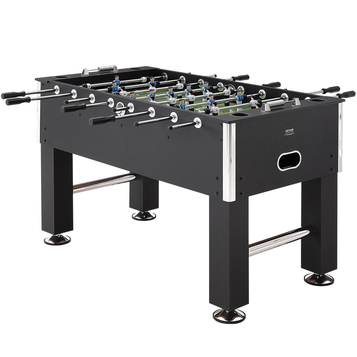 Foosball Table, 55 Inch Standard Size Foosball Table, Full Size Indoor Foosball Table for Home, Family and Game Room, Football with Foosball Table, Includes 4 Balls and 4 Cup Holders
