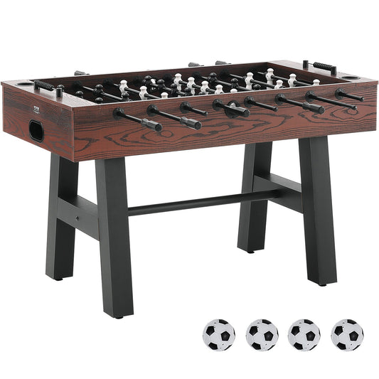 Foosball Table, 55 Inch Standard Size Foosball Table, Full Size Indoor Foosball Table for Home, Family and Game Room, Football with Foosball Table, Includes 4 Balls and 2 Cup Holders