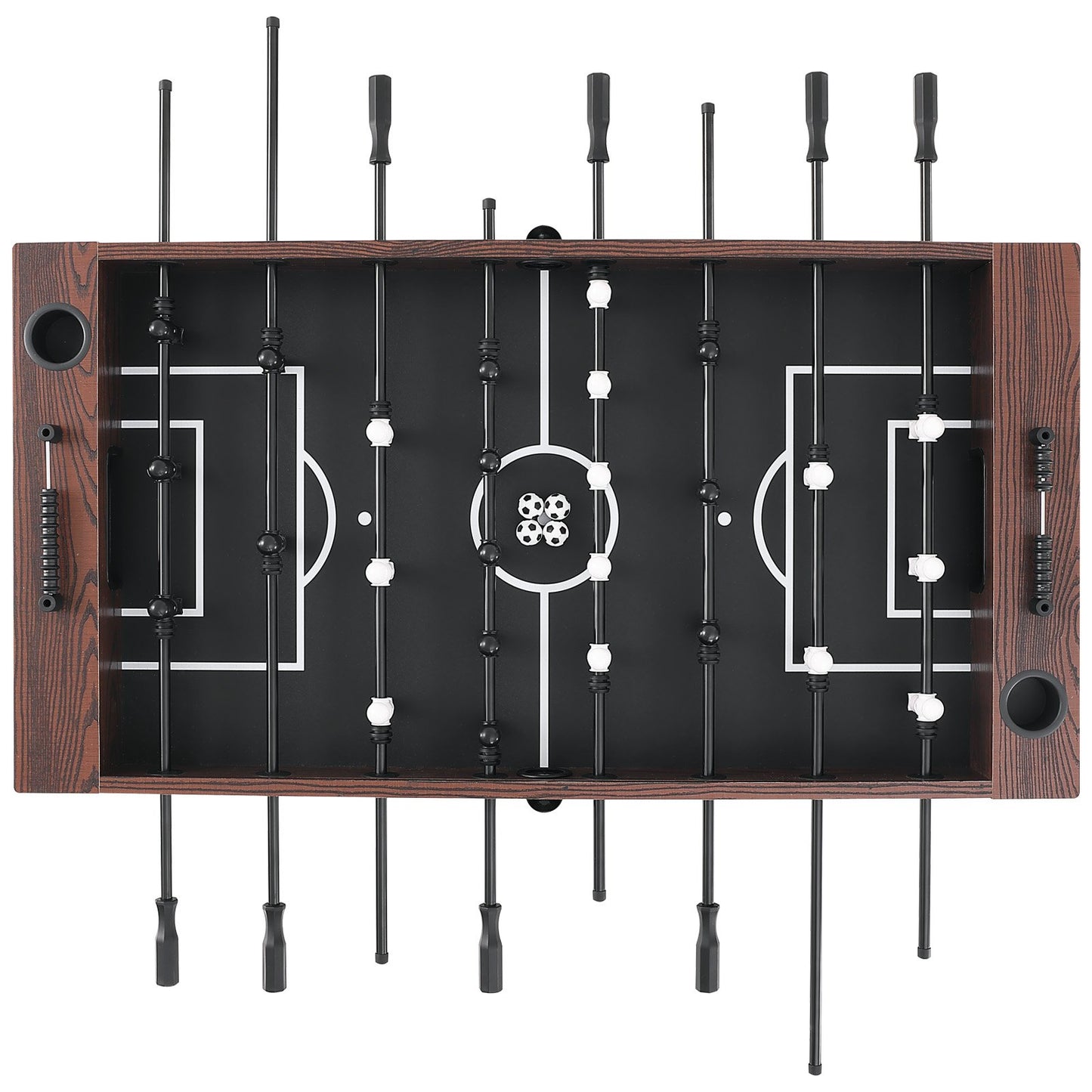 Foosball Table, 55 Inch Standard Size Foosball Table, Full Size Indoor Foosball Table for Home, Family and Game Room, Football with Foosball Table, Includes 4 Balls and 2 Cup Holders