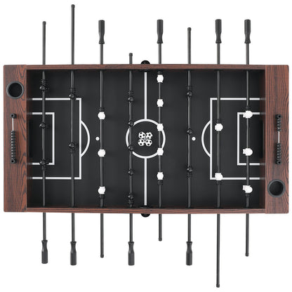 Foosball Table, 55 Inch Standard Size Foosball Table, Full Size Indoor Foosball Table for Home, Family and Game Room, Football with Foosball Table, Includes 4 Balls and 2 Cup Holders
