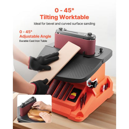 Oscillerande band- och spindelslip, 2000 varv/min bänkspindelslip med 16 mm slaglängd, 5 hylsor (12,7–50,8 mm) och 610 x 98 mm slipband för träbearbetning, möbelslipning, gör-det-själv-projekt |  EU