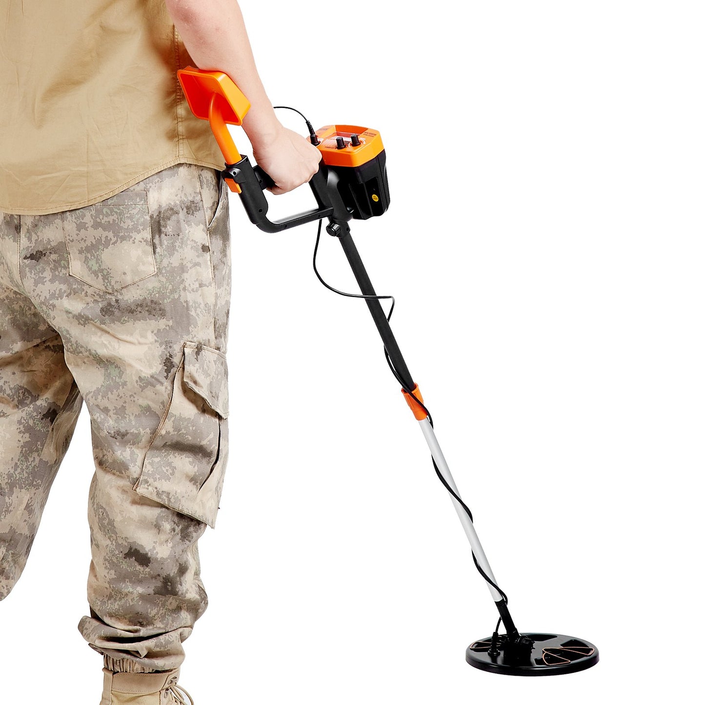 Metalldetektor für Erwachsene und Kinder, 8 Zoll wasserdichte Suchspule mit hochpräzisem Touchscreen, einstellbarer 38-49-Zoll-Golddetektor, leichter Aluminiumschaft zum Aufspüren von Goldschätzen