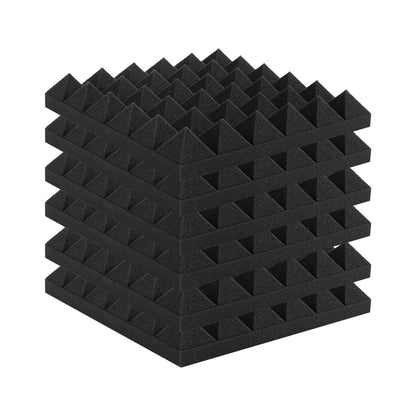 Acoustic foam panels 48-pack 12 x 12 x 2 in adhesive for wall ceilings