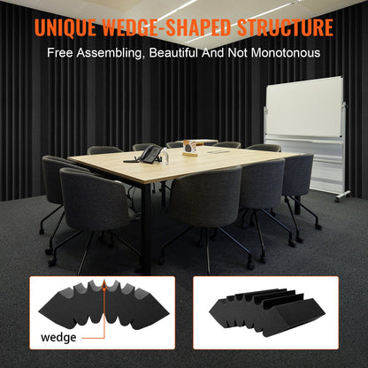 Akustiska skumpaneler 4-pack 16,5 x 6,3 x 12 i lim för väggtak