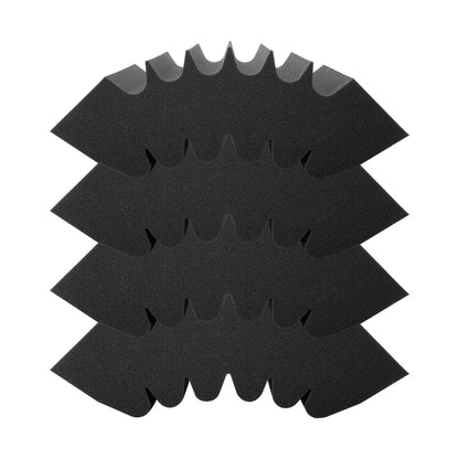 Akustiska skumpaneler 4-pack 16,5 x 6,3 x 12 i lim för väggtak